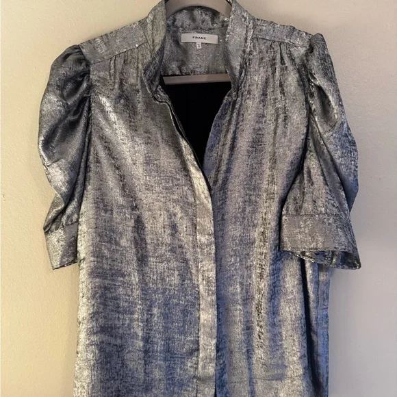 Frame Metallic Silver Women's blouse - Picture 4 of 11